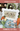 Cross-stitched picture of birds and eggs in a white frame on a table with Easter decorations.