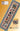 Cross-stitched pattern of a tiny town with a small stool featuring the same design, on a yellow background.