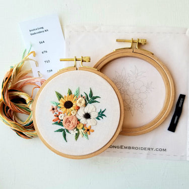 Jessica Long Embroidery Cozy Harvest Embroidery Kit