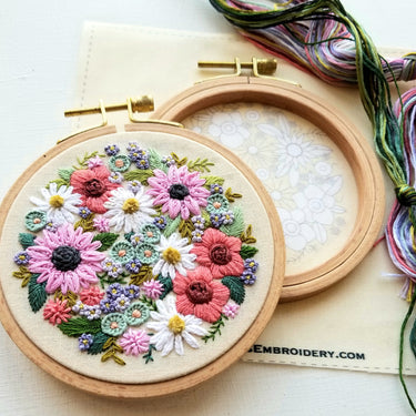 Jessica Long Embroidery Wildflower Sampler Embroidery Kit