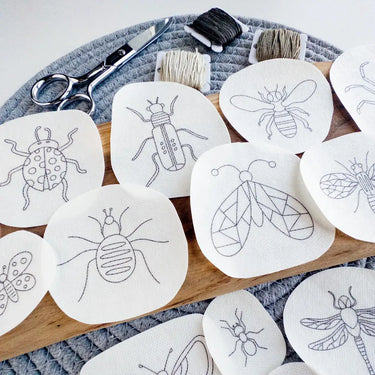 Olmsted Needlework Co. Bugs & Insect Stick and Stitch Embroidery Patterns