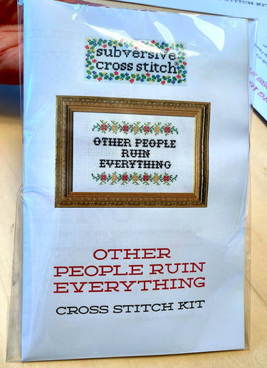 Subversive Cross Stitch I Love You More Than Pumpkin Spice: Deluxe Kit