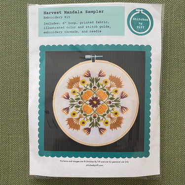 Stitches By Tiff  Harvest Mandala Sampler Craft DIY Embroidery Kit