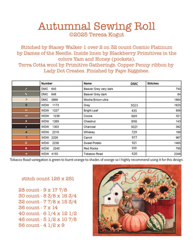 Teresa Kogut Autumnal Sewing Roll XS406