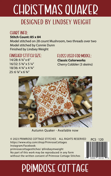 Primrose Cottage Christmas Quaker PCS-120