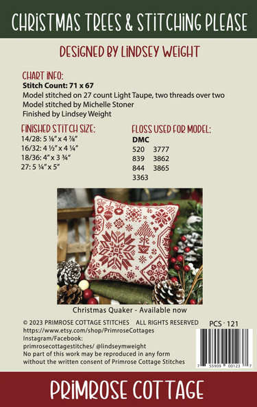 Primrose Cottage Christmas Trees & Stitching Please PCS-121