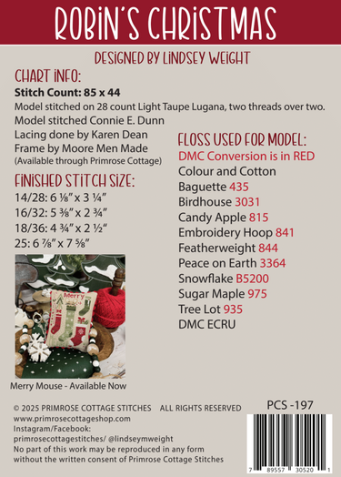 Primrose Cottage Robin's Christmas PCS-197