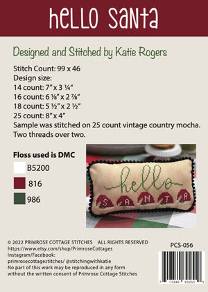 Primrose Cottage Hello Santa PCS-056