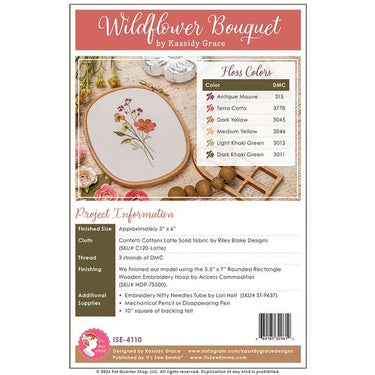 Wildflower Bouquet Embroidery Pattern